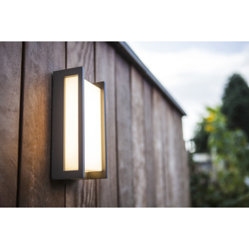 Lutec buitenlamp Qubo antraciet