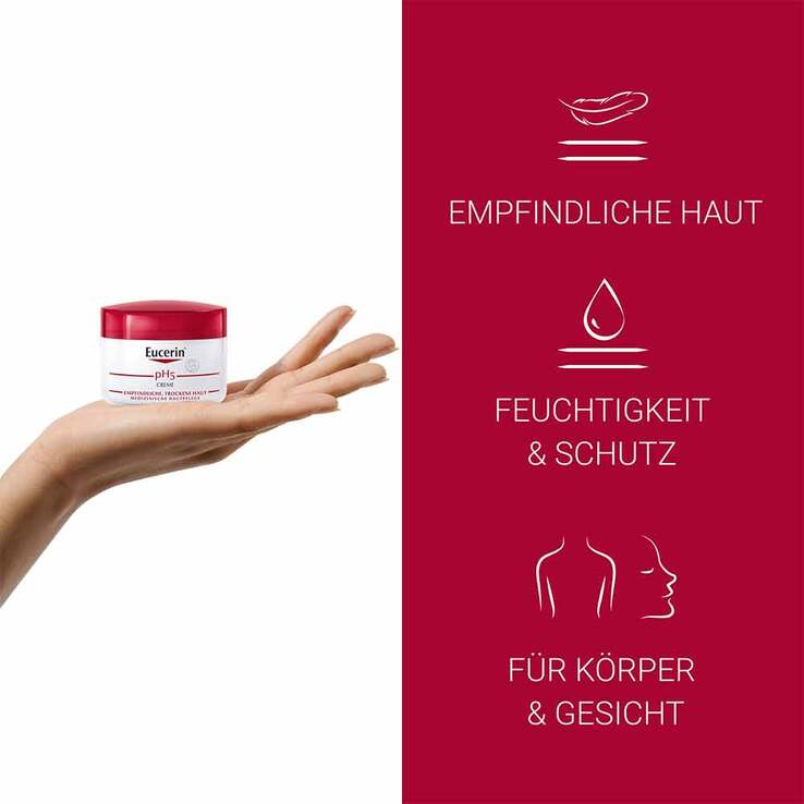 Eucerin pH5 Creme empfindliche Haut, 75 ml