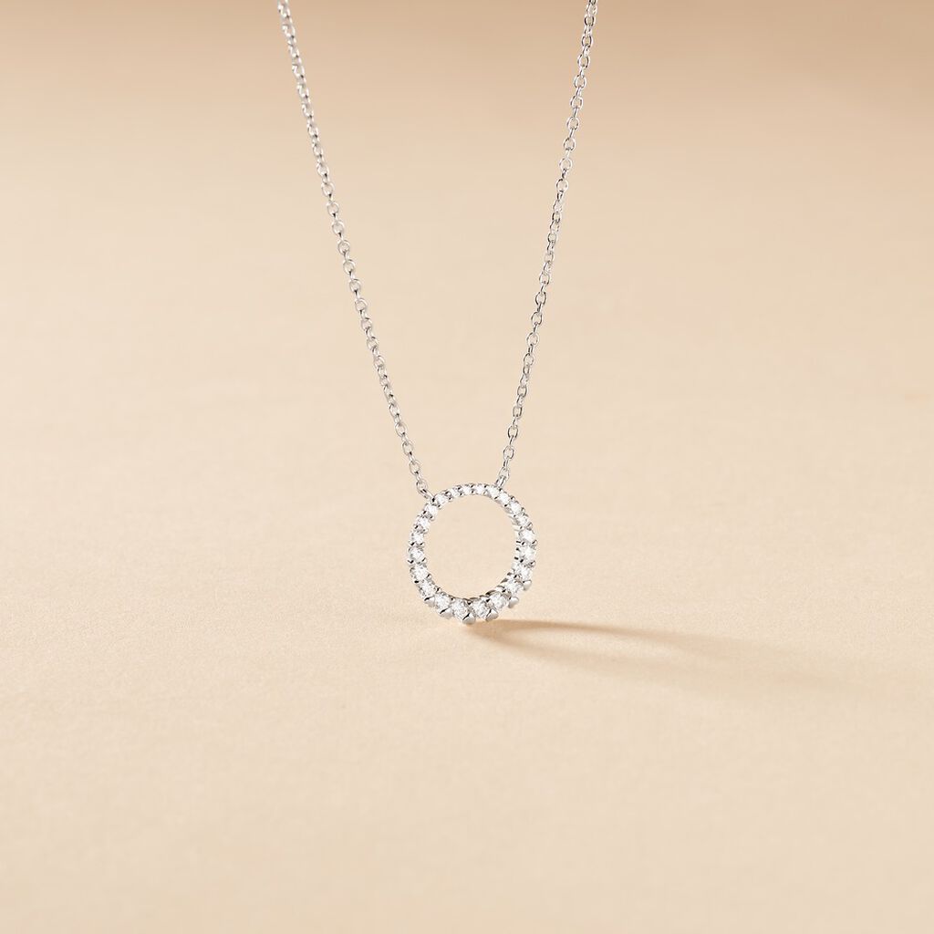 Collier Elaïs Argent Blanc Oxyde De Zirconium