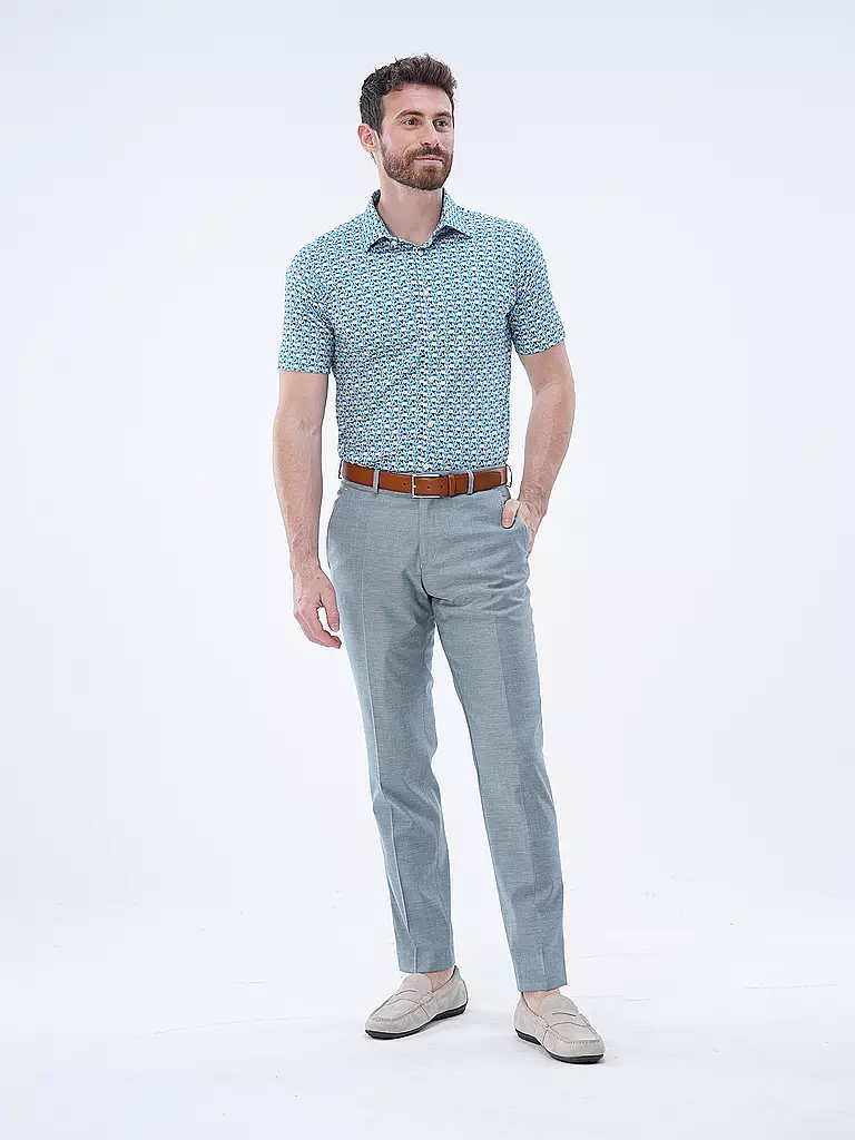 DESOTO Jerseyhemd Slim Fit  blau