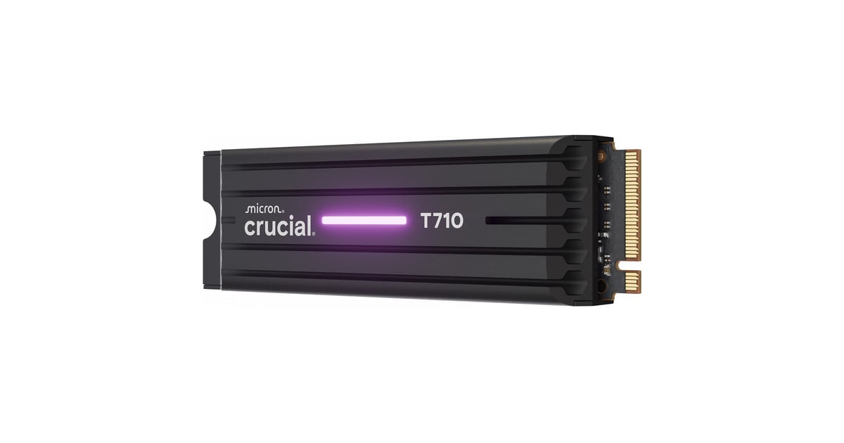 CrucialT710 2 TB SSD  (PCIe 5.0 x4, NVMe 2.0, M.2 2280, incl. heatsink)