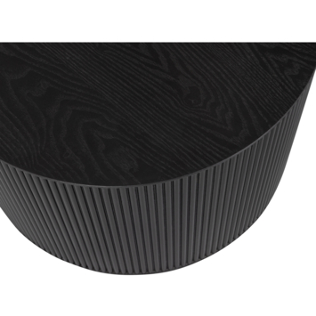 WOOOD bijzettafel Sanne zwart hout plaatmateriaal ø 60 cm