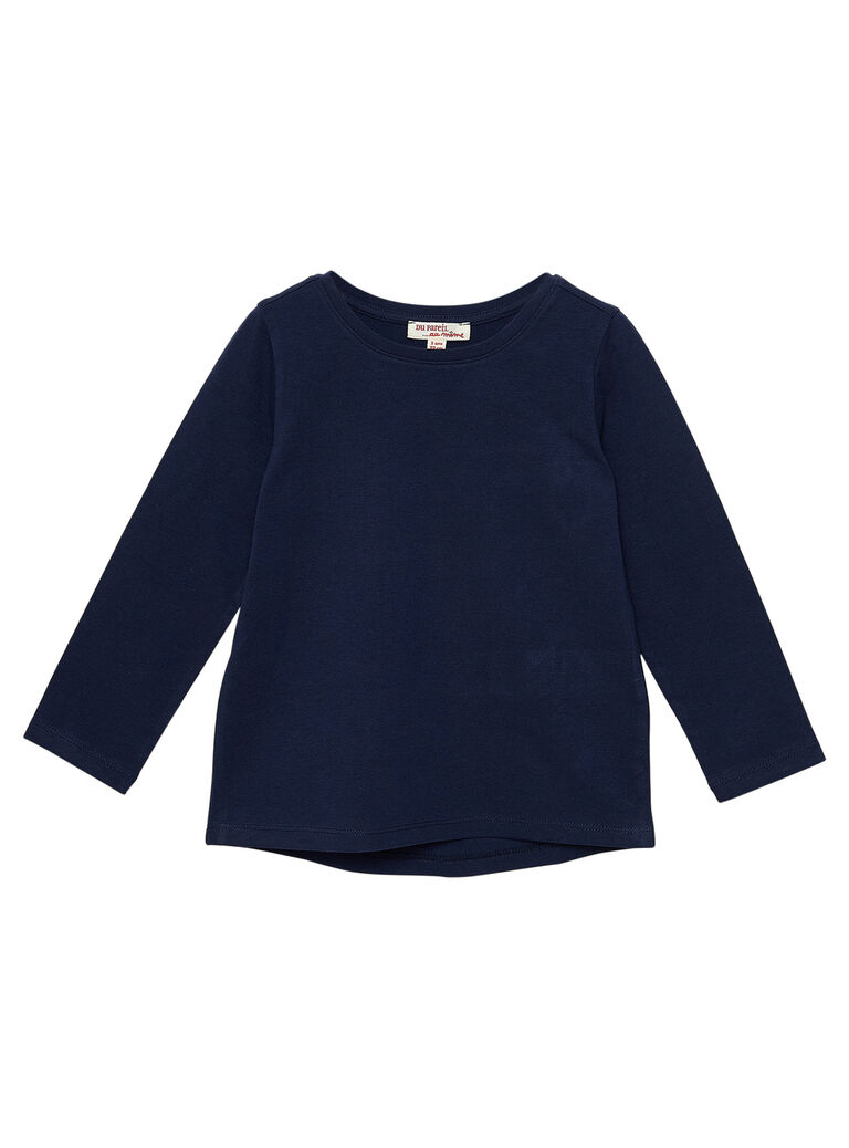 Tee Shirt Manches Longues Bleu marine