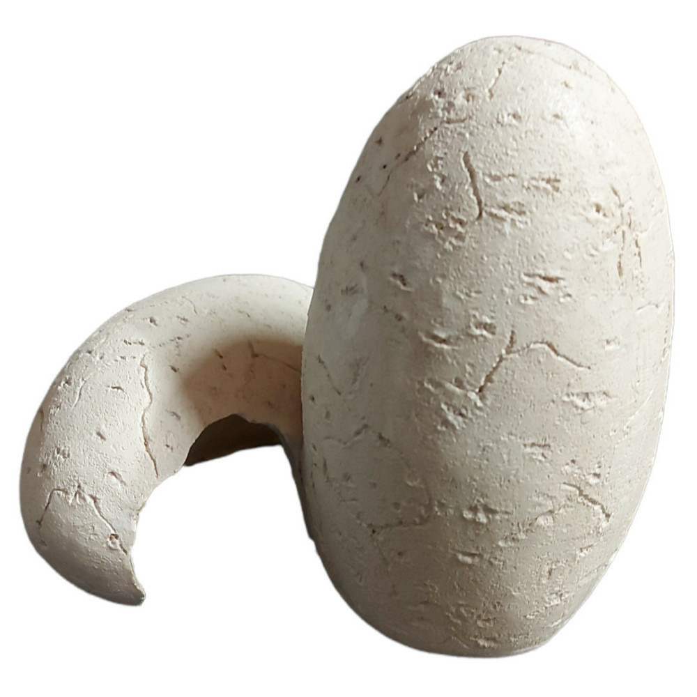 Grotte en motif oeuf 20x13x15cm pour reptiles