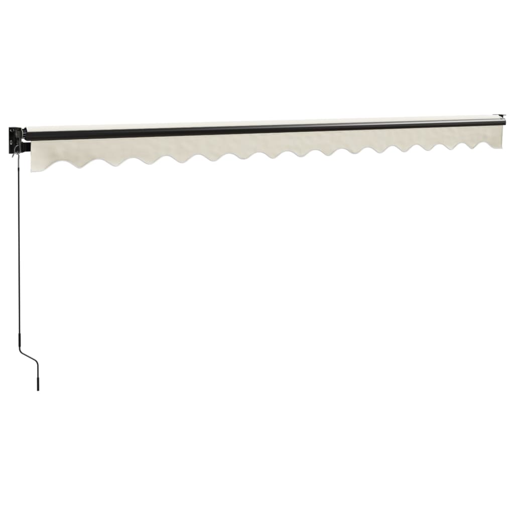 Auvent rétractable crème 4x3 m tissu et aluminium