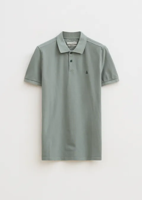 Polo met logo print groen (MINT.M)