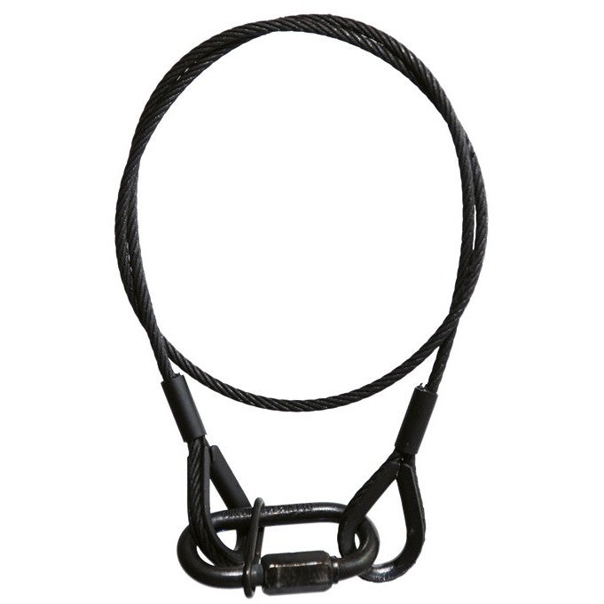 Adam Hall S37062B safety kabel 3 mm met karabijnhaak 60 cm zwart