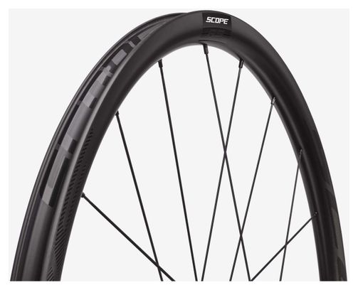 Paire de Roues Scope R3 700c | 12x100 - 12x142 mm | CenterLock | Noir