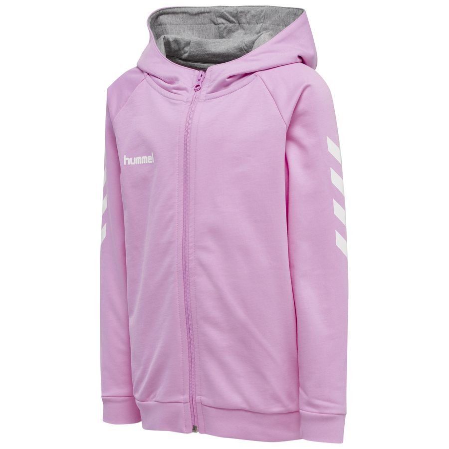 Sweat à capuche zippé enfant à la mode avec chevrons sportifs sur les épaules