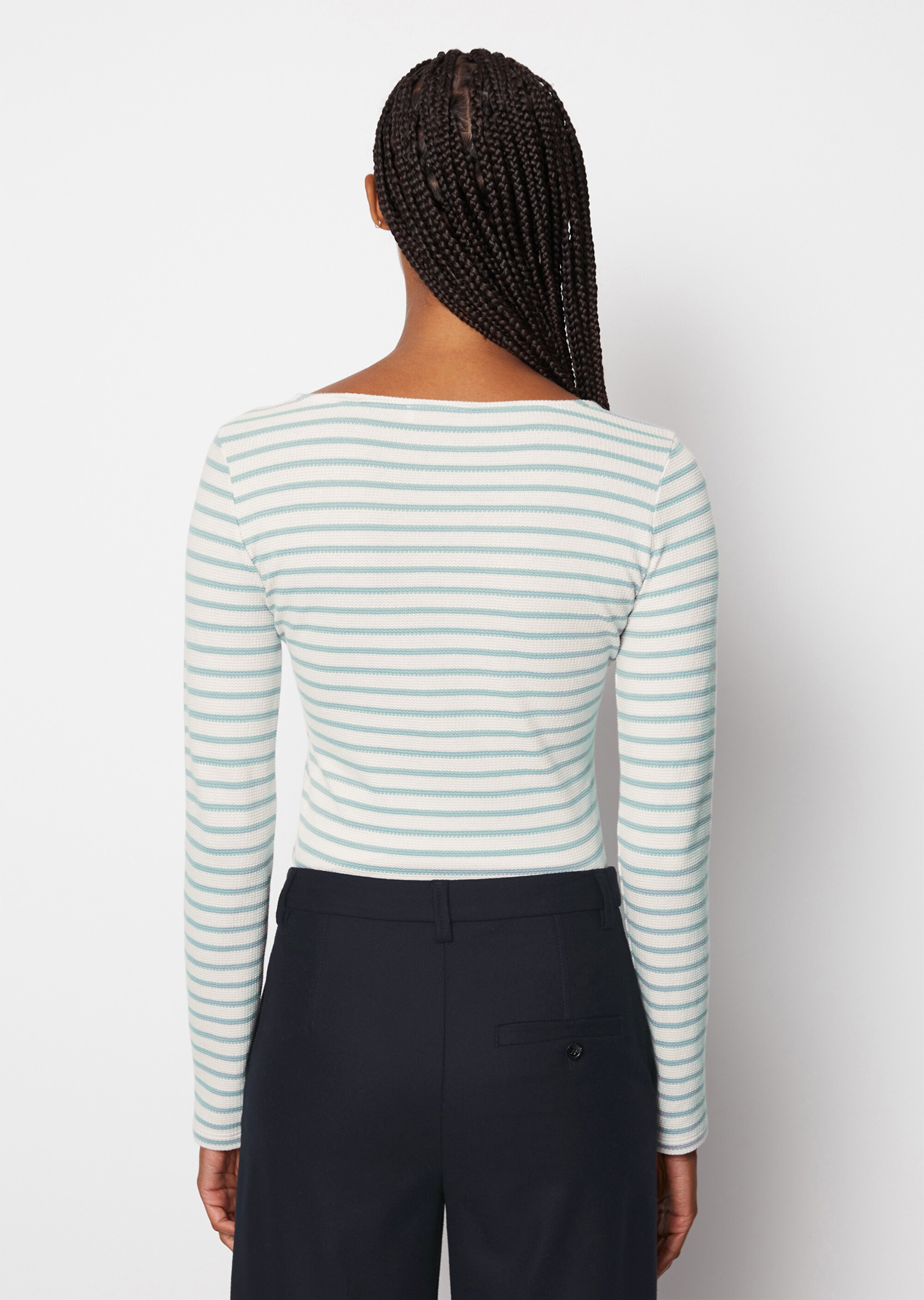 Struktur-Longsleeve regularaus Organic Cotton
