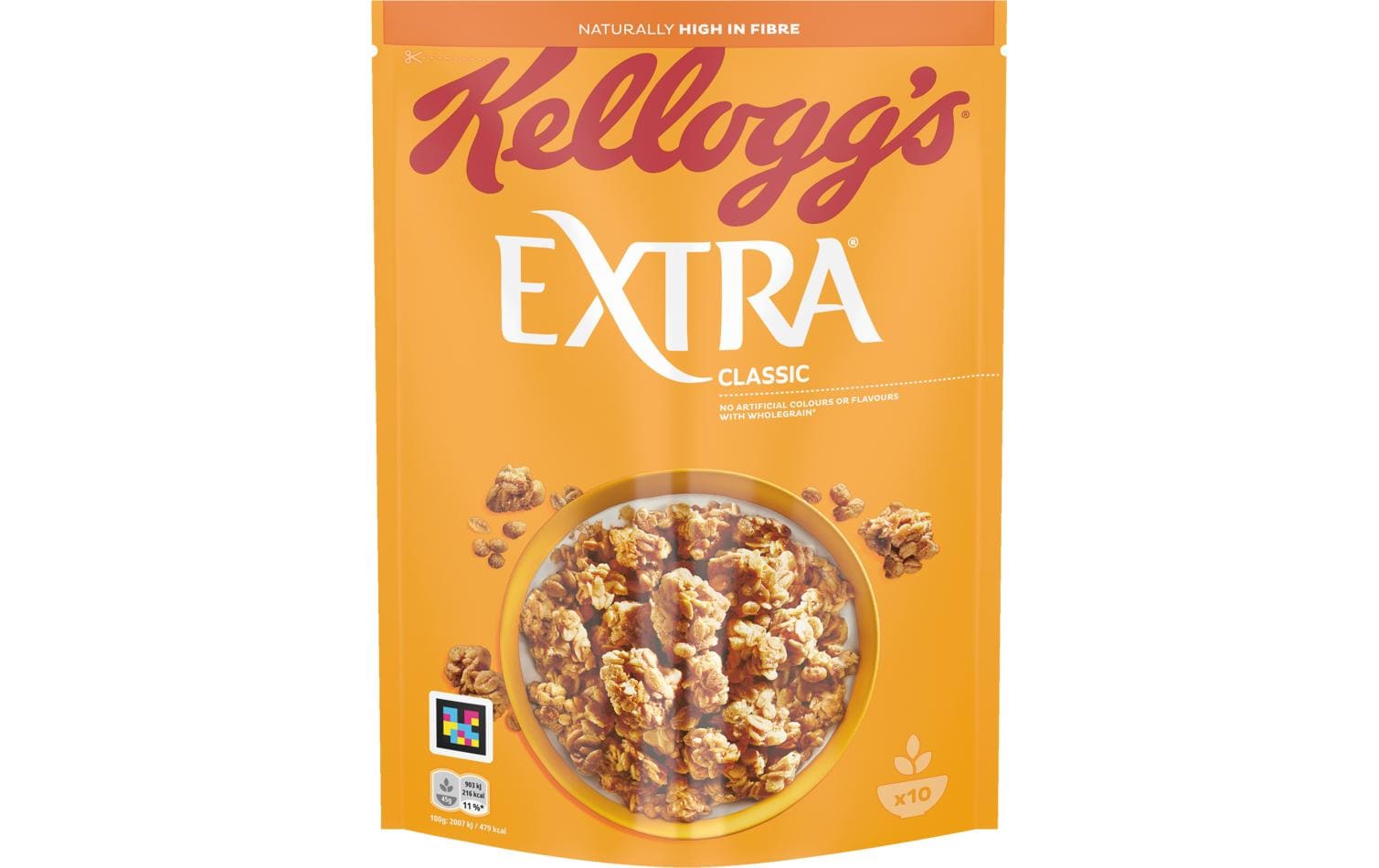 Müesli Extra Classic 450 gFeiner Müeslimix mit goldbraunen Knusperstücken