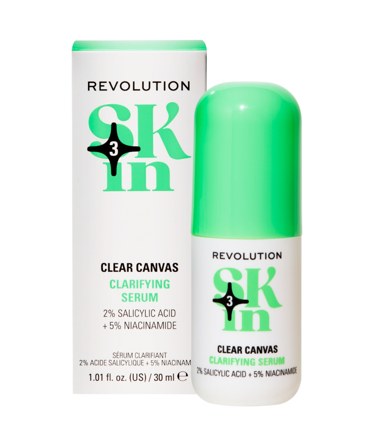 Revolution Skin - *Clearly Clarify* - Sérum facial clareador com 5% de niacinamida e 2% de ácido salicílico Clear Canvas