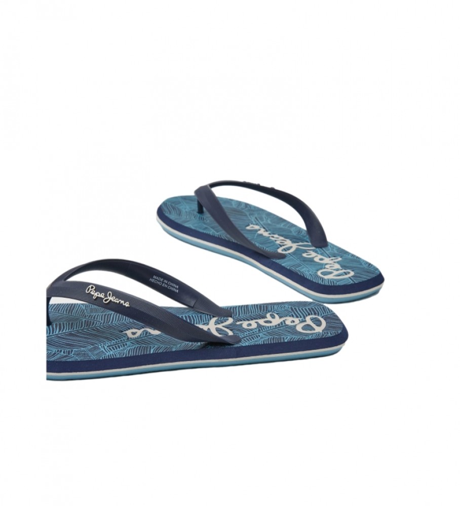 Chinelo Pepe Jeans Baleia Floresta Tropical Azul Marinho