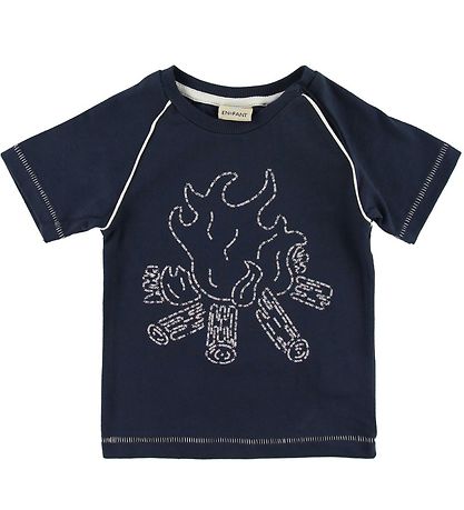 En Fant T-shirt - Dark Navy m. B?l