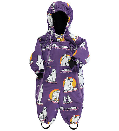 Småfolk Schneeanzug - Purple Heart m. Eisbären