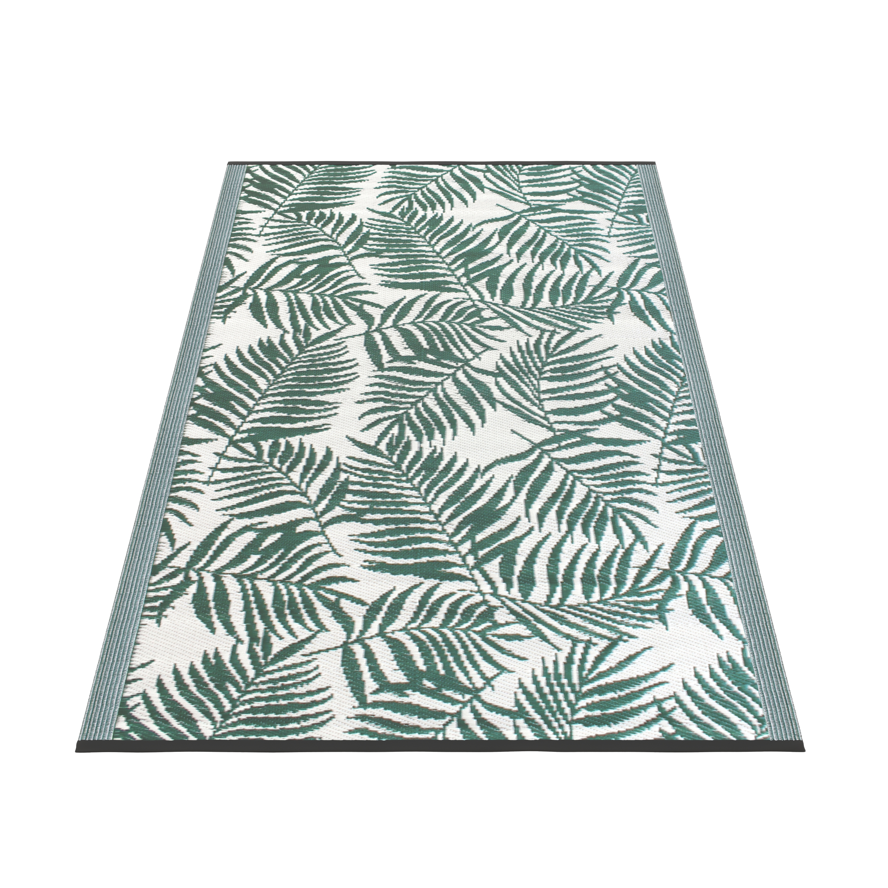 Outdoor Teppich TROPIC 240 x 150 cm grün/weiss