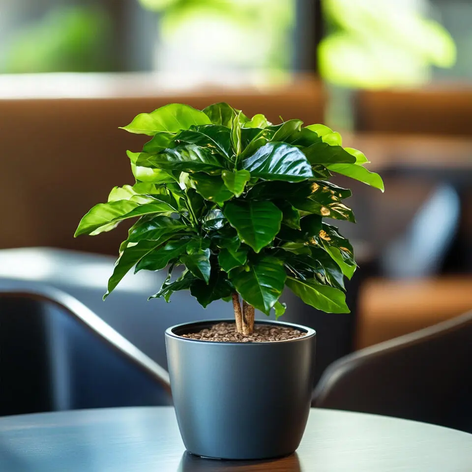 Koffieplant - Coffea arabica - Hoogte 25-40cm - ⌀12cm