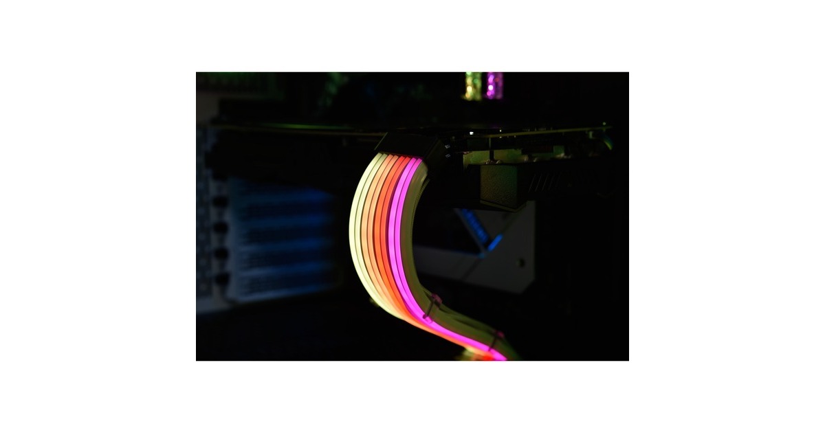 Lian LiStrimer Plus 8-pin(6+2) VGA extension cable kabel  (30 centimeter, RGB led)
