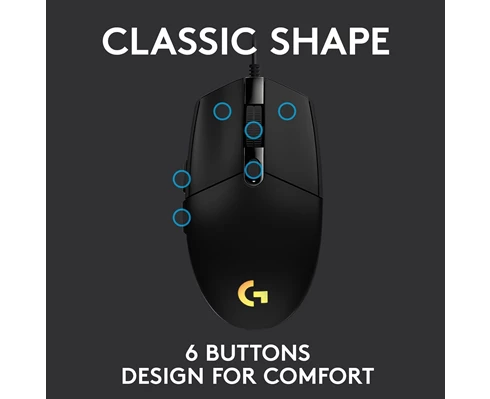 Logitech G203 Lightsync - Black