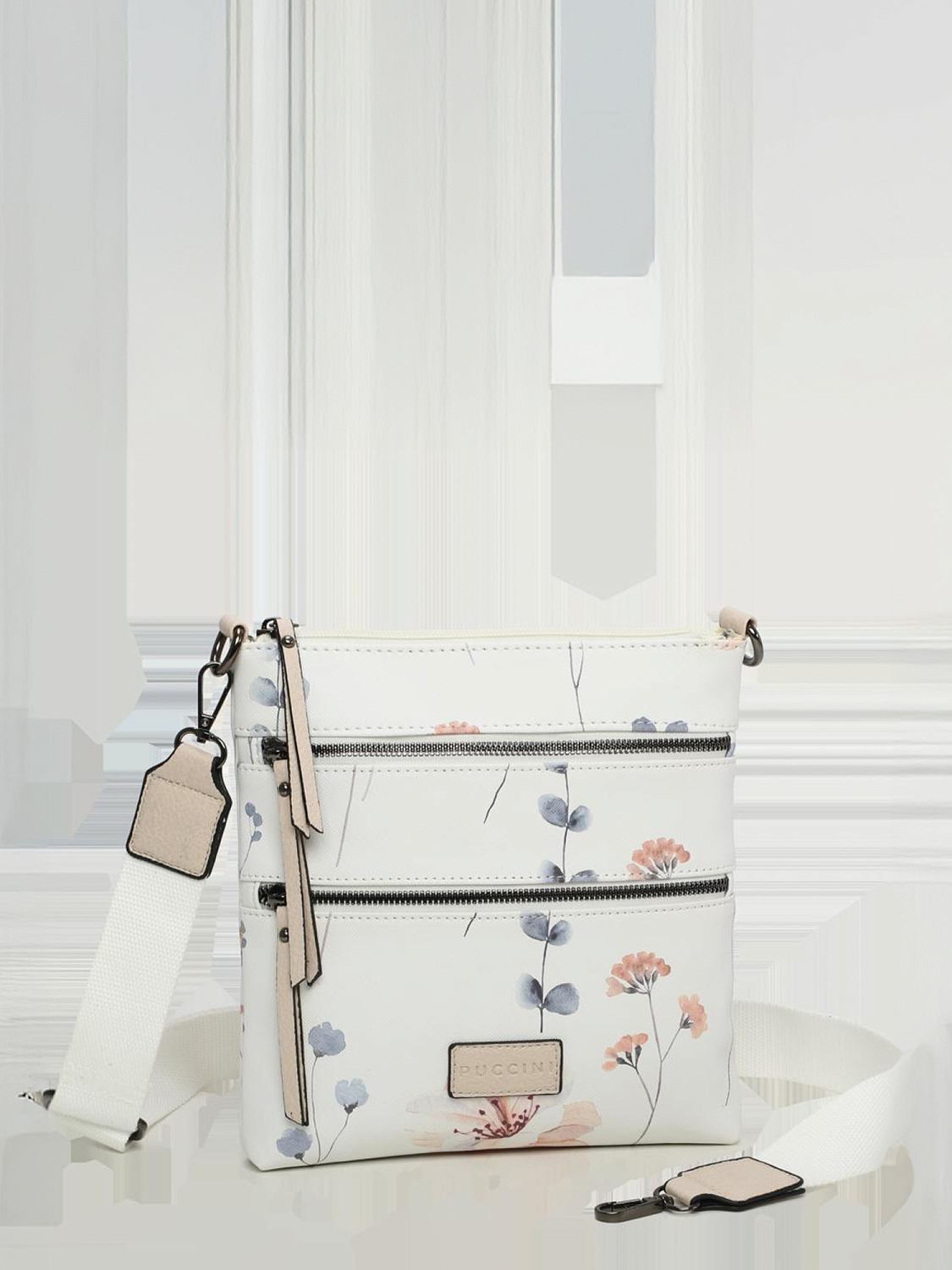 Puccini Diana Crossover Bag White Floral