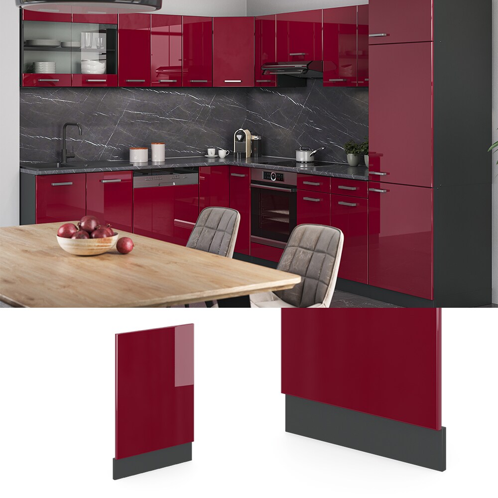 VICCO Küchenschrank Geschirrspülerblende 45 cm R-Line Anthrazit