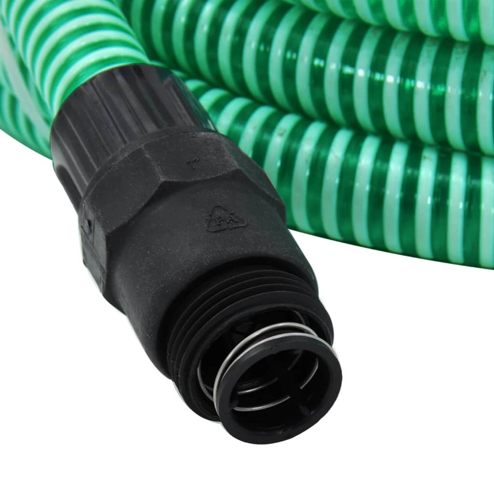 Tuyau d'aspiration avec raccords en pvc vert 1