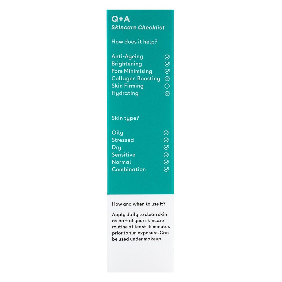 Q+A Niacinamide Balancing Face Sunscreen SPF50 50ml