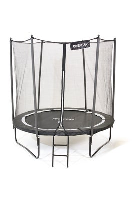 Pinepeak Trampoline inkl. Sikkerhetsnett 244 cm, Svart