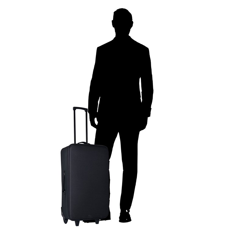 MALA DE VIAGEM FLEXÍVEL POLGAR GRANDE PRETO 2 RODAS 70CM