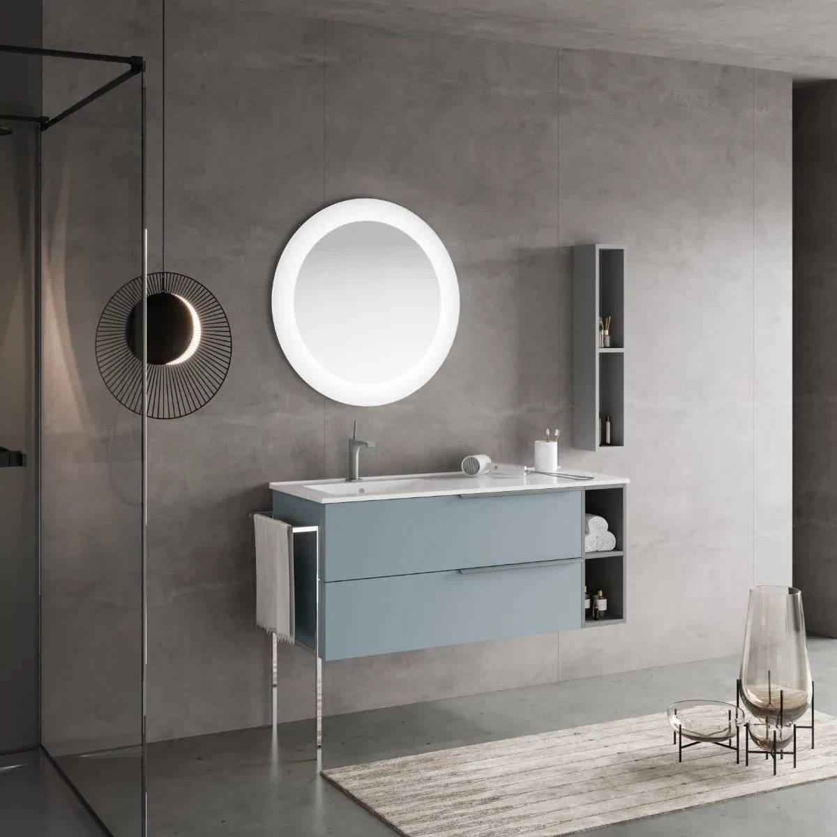 Kiamami Valentina kiamami_valentina Armoire de salle de bain - Bleu ciel mat