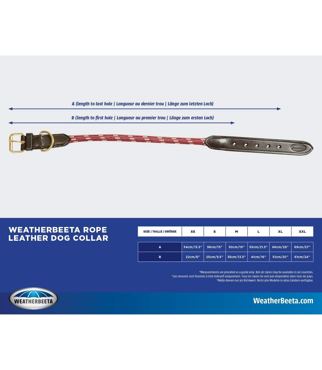 Weatherbeeta - Laisse - Chien (Bourgogne/Marron) (XL) - UTWB1342