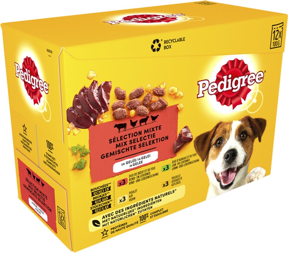 Pedigree hondenvoer in gelei Multipack Adult 100g 12x