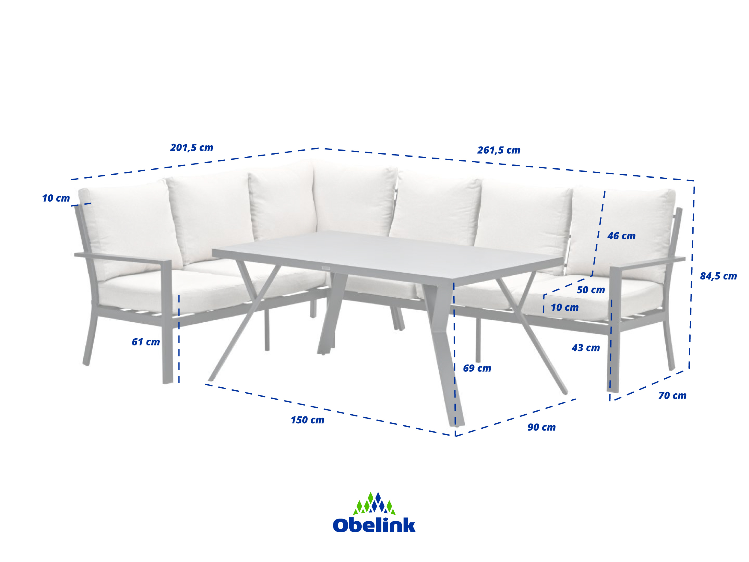 Outdoor Feelings Ramos corner links loungeset - Desert sand