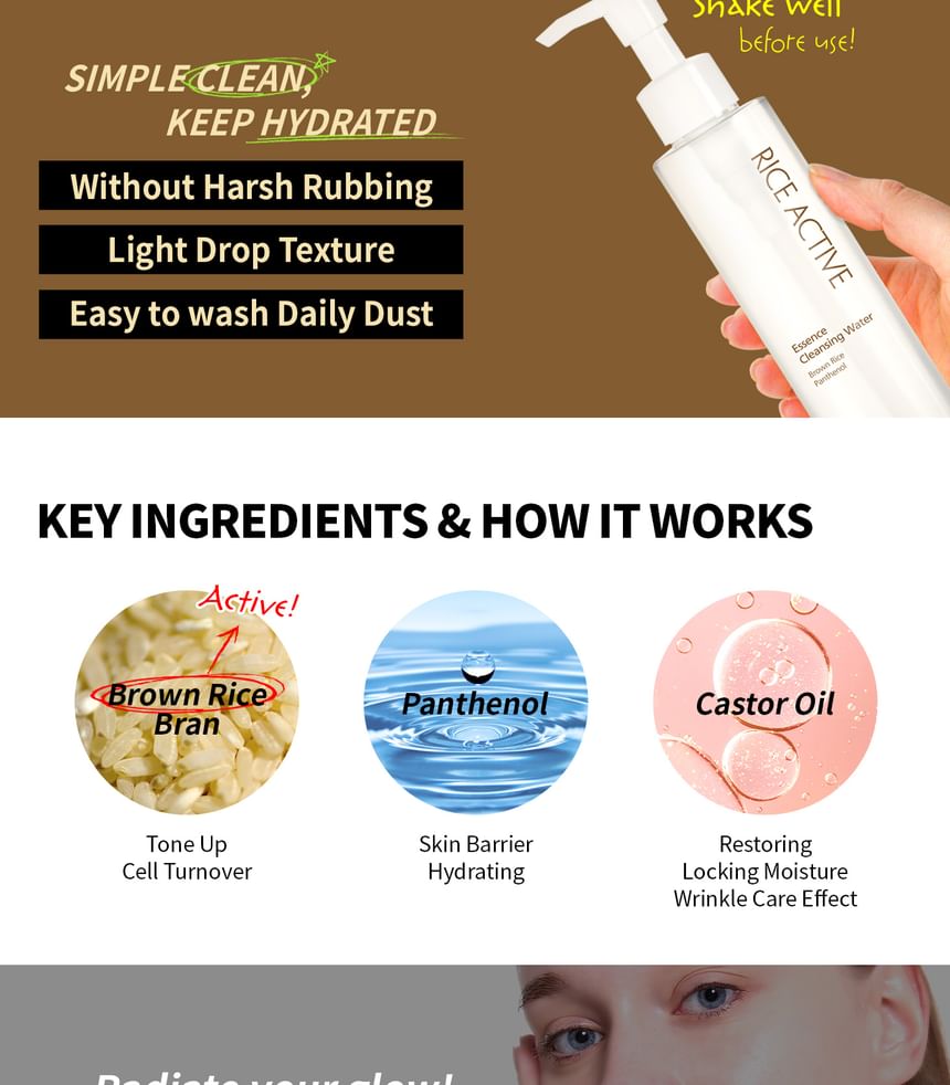 de SKIN HOUSE - Rijst Active Essence Reinigingswater