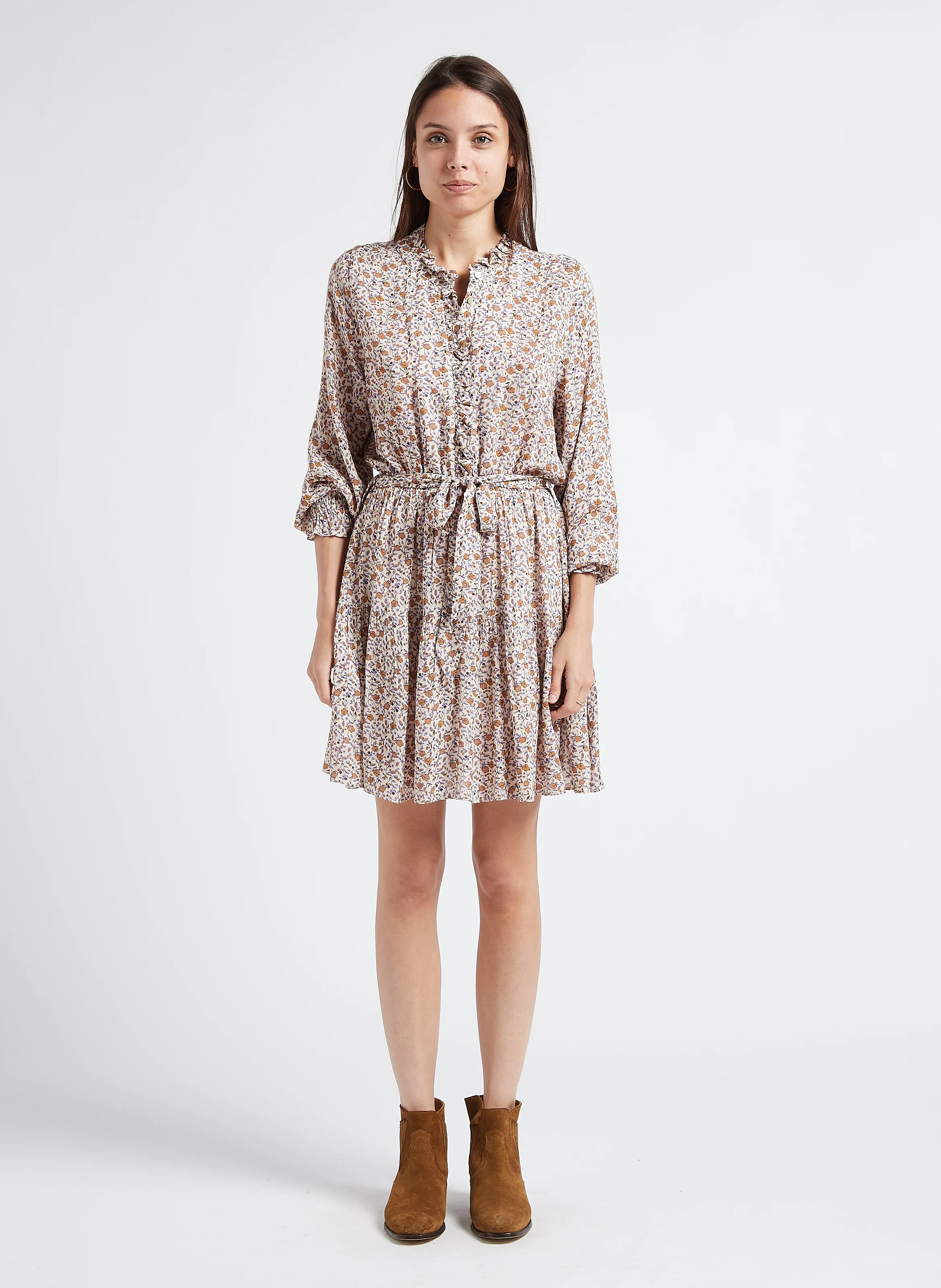 Robe cintrée à imprimé floral | Multicolore