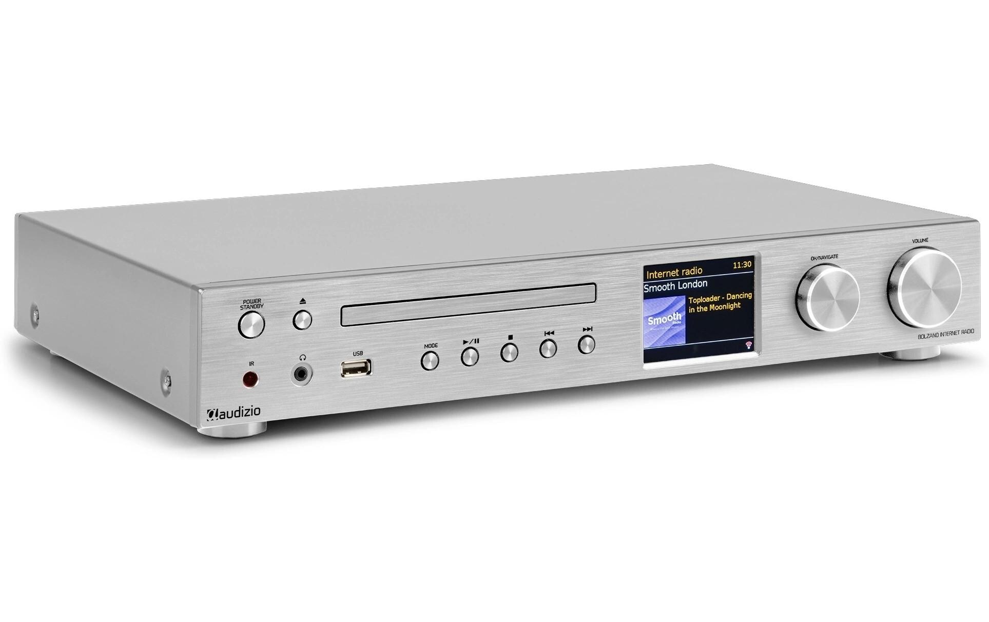 Internet Radio Bolzano Aluminium<br>Radio mit Verstärker und DAB+/CD