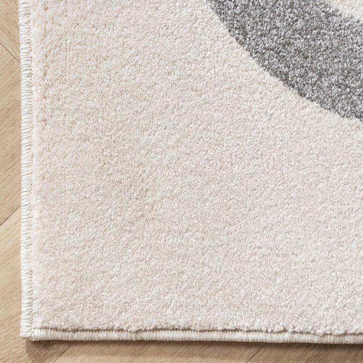 Kinderkamer vloerkleed - Bowie Autoweg Creme