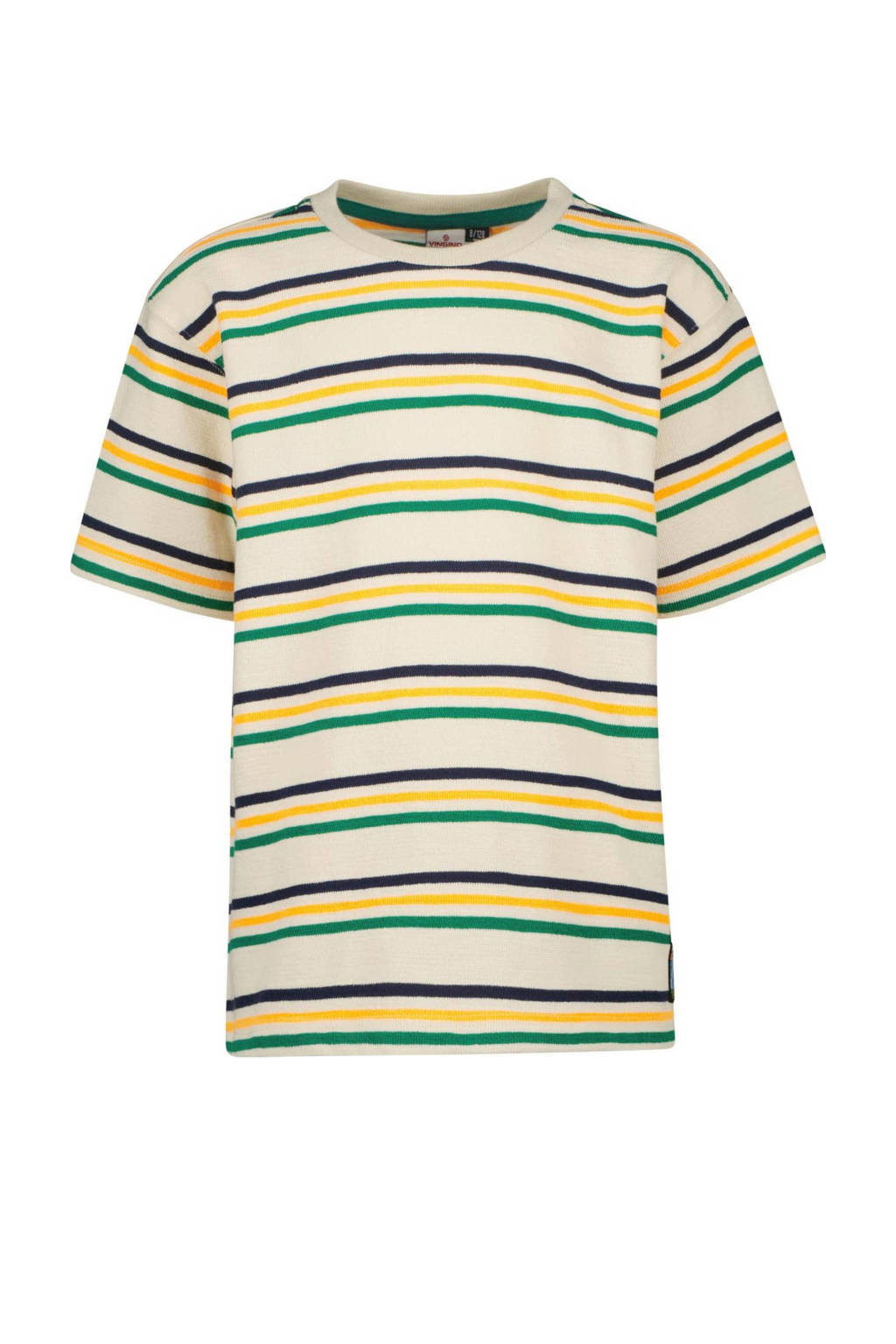 Vingino gestreept T-shirt JOPPE beige/geel/groen