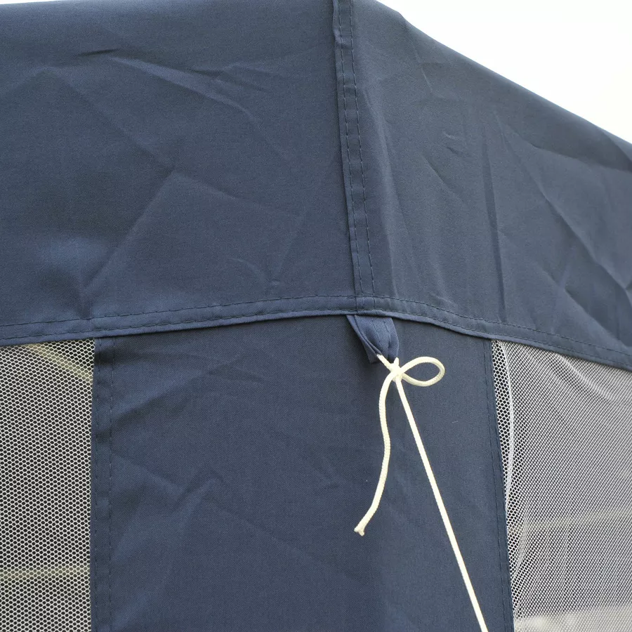 Outsunny Pavillon in sechseckiger Form blau