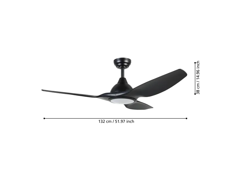 EGLO TUNITAS VENTILATOR Ø1320 TW DC SORT