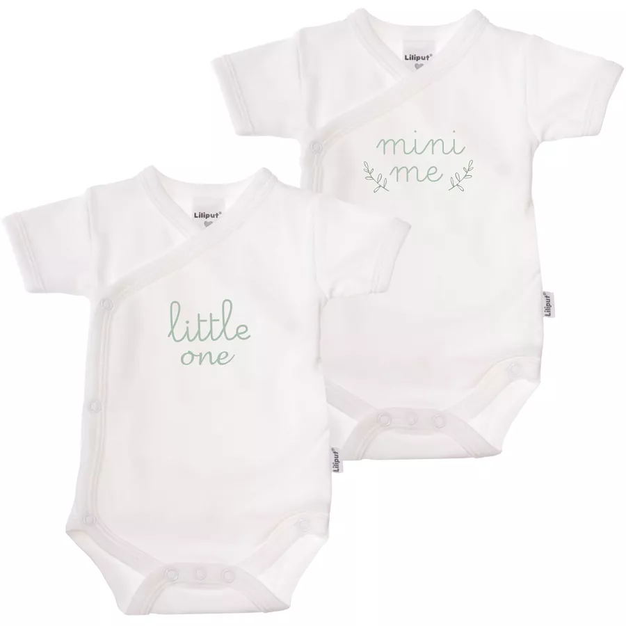 Liliput Kurzarm Wickelbody 2er Pack mini me weiß