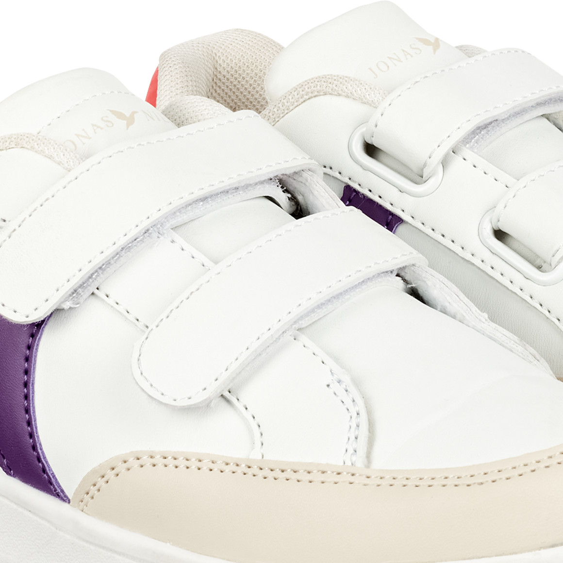 Jonas Nielsen Mädchen Sneaker mit Klettverschluss pink / lila / weiss