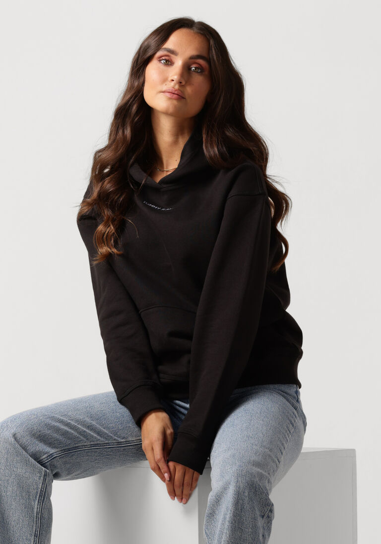 TOMMY JEANS zwarte tommy jeans sweater tjw rlx small classic hoodie ext