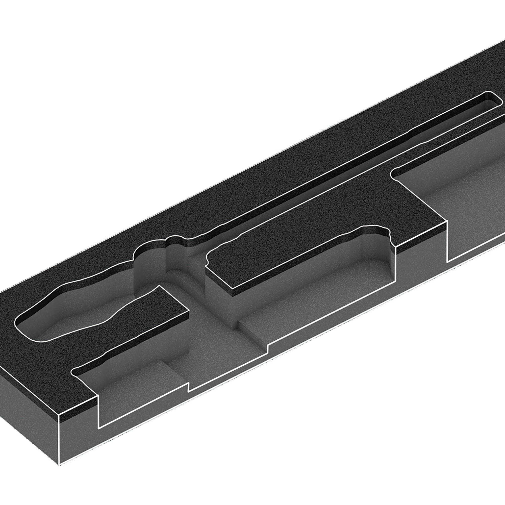 Wera Einlage 9850 Schaumstoffeinlage für Kraftform Kompakt und Tool-Check PLUS Set 1, leer