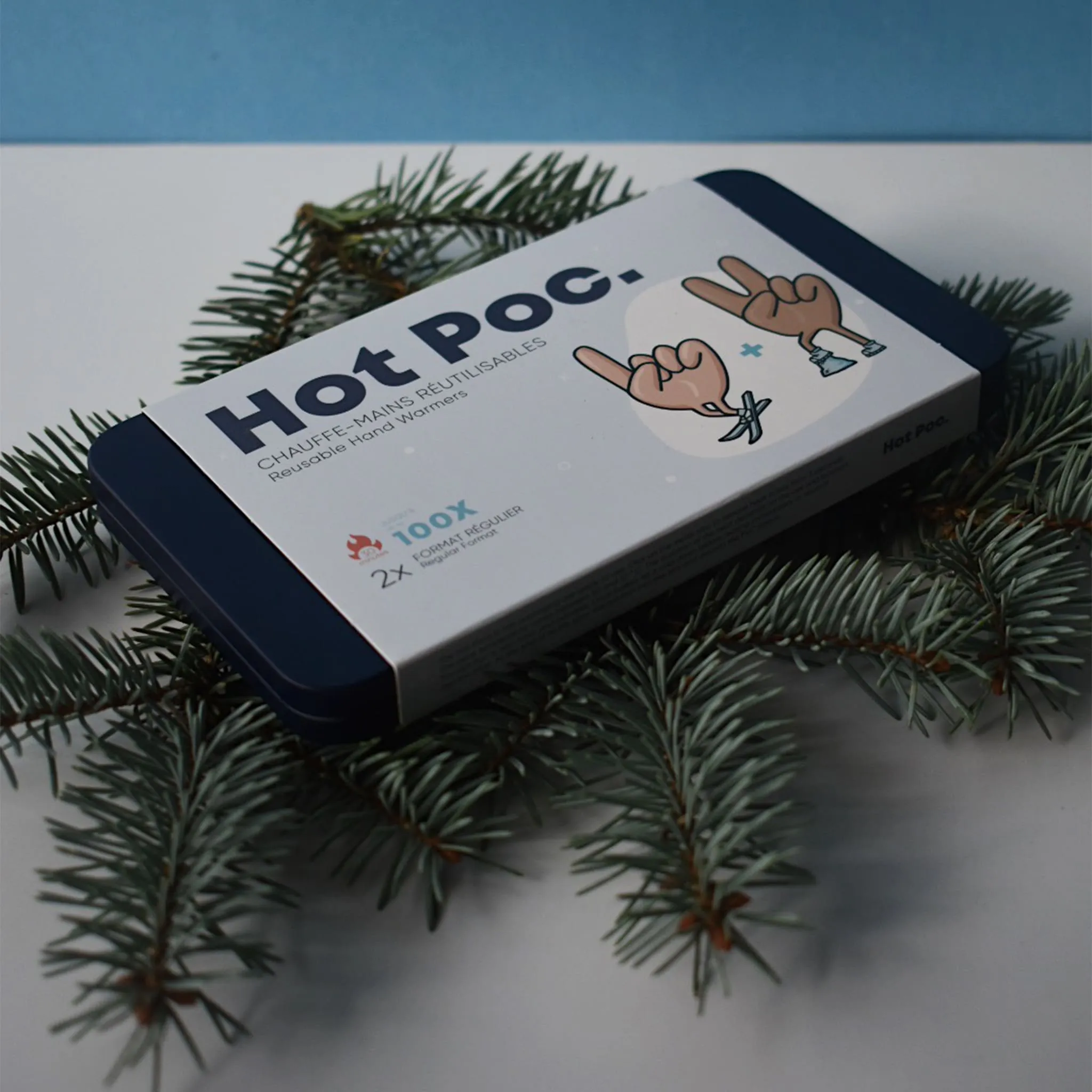 Hot Poc Boîtier (2 réguliers) – Chauffe-mains réutilisables Hot Poc