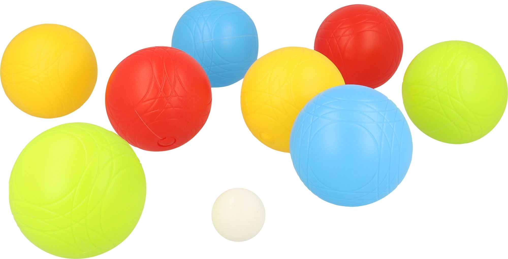 sunflex sport Boccia Set für bis zu 4 Spielern mit 8 Bocciakugeln in Nylontasche