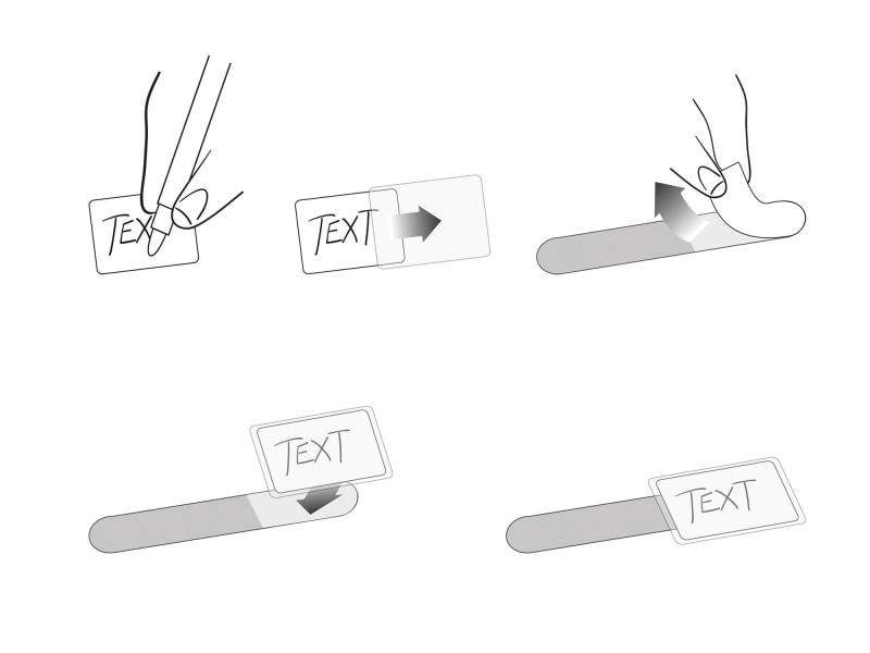 Label-the-cable Kabelbeschriftung MINI TAGS Farbig mit Besc Kabelbeschriftung mit Klettband und Beschriftungsfeld
