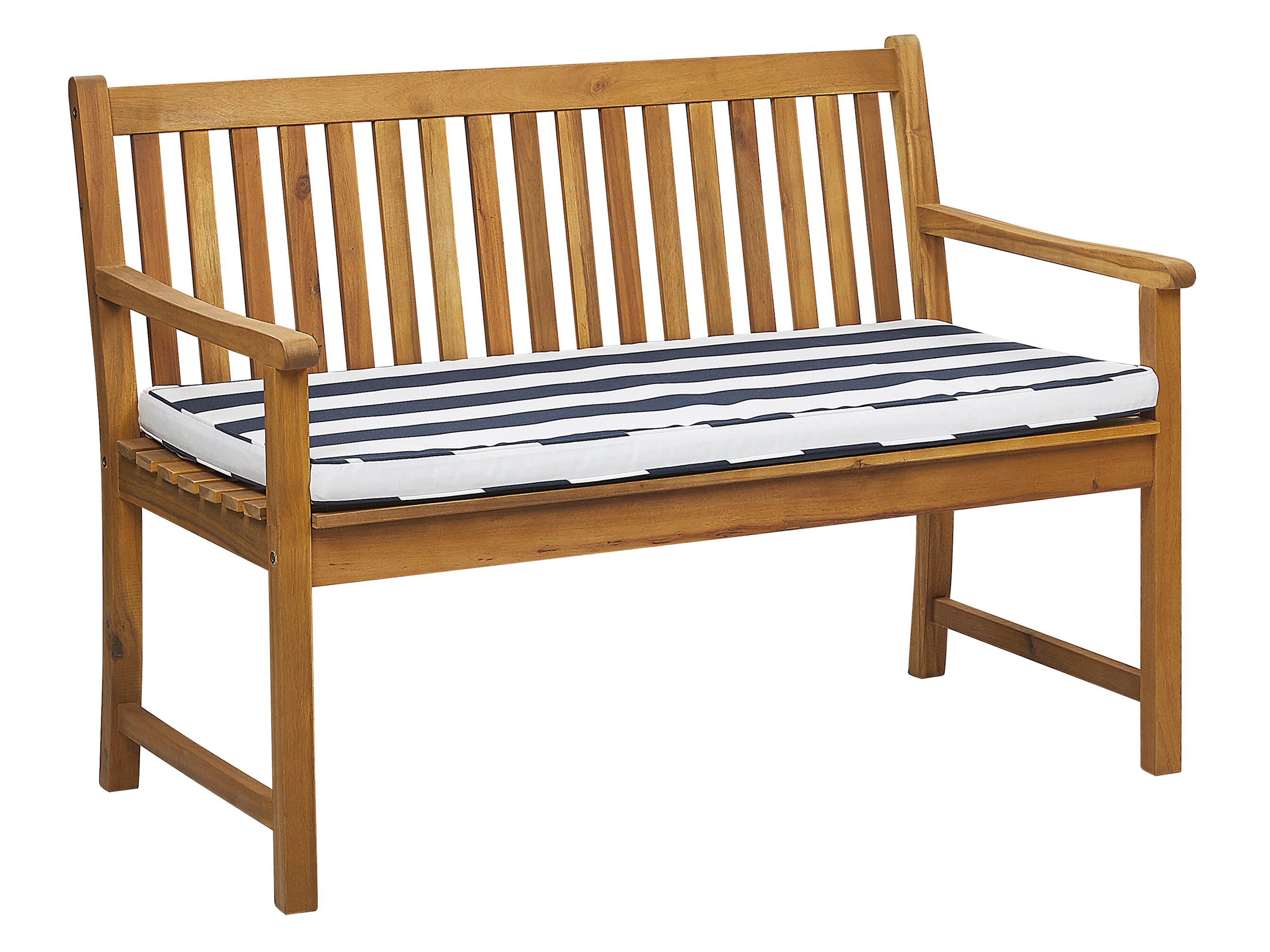Tuinbank met zitkussen VIVARA 120 cm Gecertificeerd acaciahout Marineblauw
