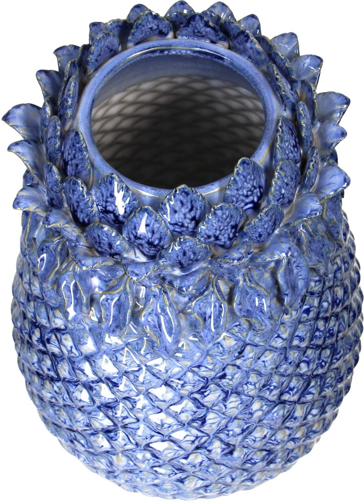 Vaas Tia blauw D 22 H 34,5 cm