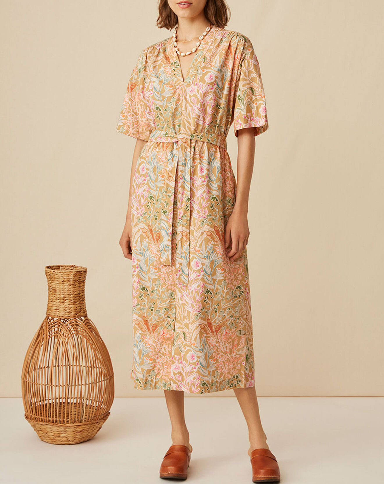 Harris Wilson Robe en Popeline Erminio imprimée garrigue multicolore